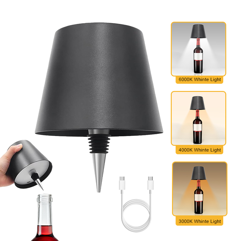 Portable Wireless Wine Bottle Lamp With LED Rechargeable
