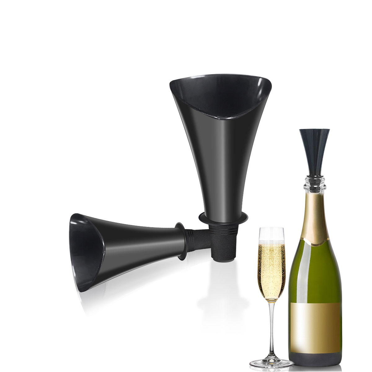 Champagne Black Wine Bottle Pourer