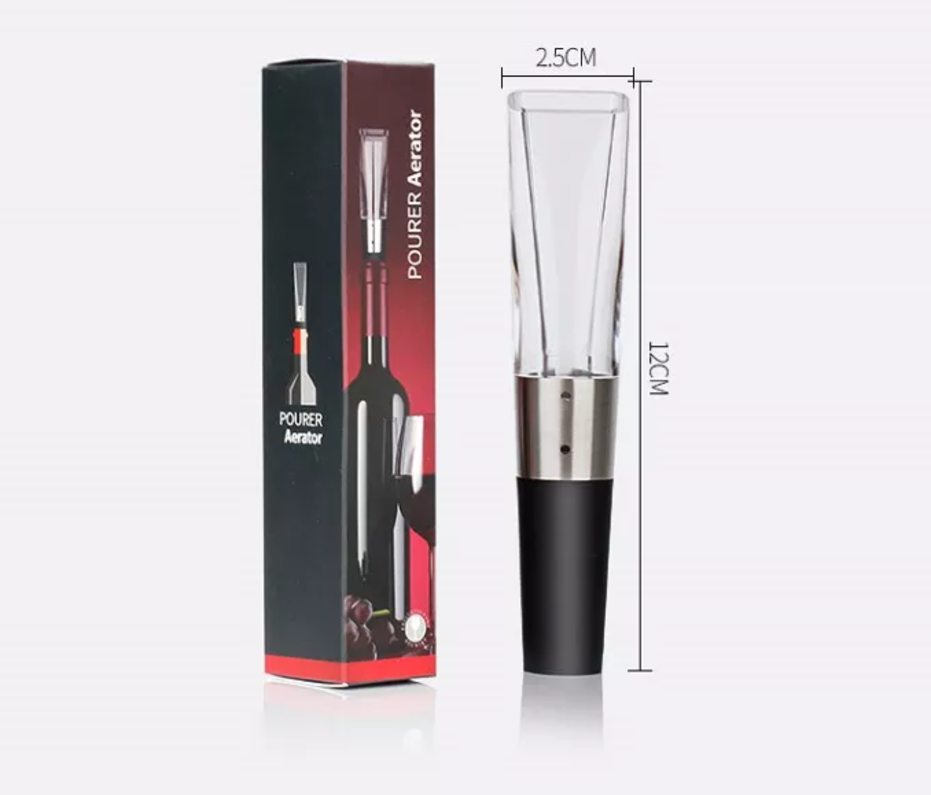 Stainless Steel Wine Pourer Aerator Spout with Color Box