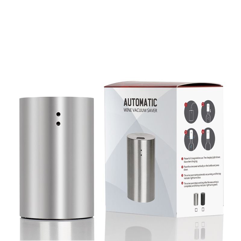 Electric Vacuum Wine Stopper Stainless Steel Rechargeable