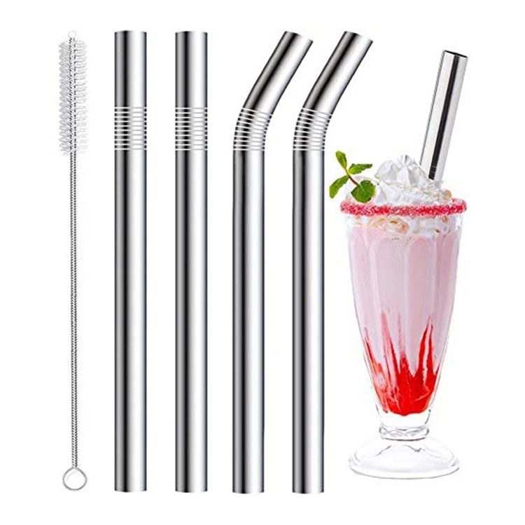 1cm Extra Wide Stainless Steel Smoothie Straws