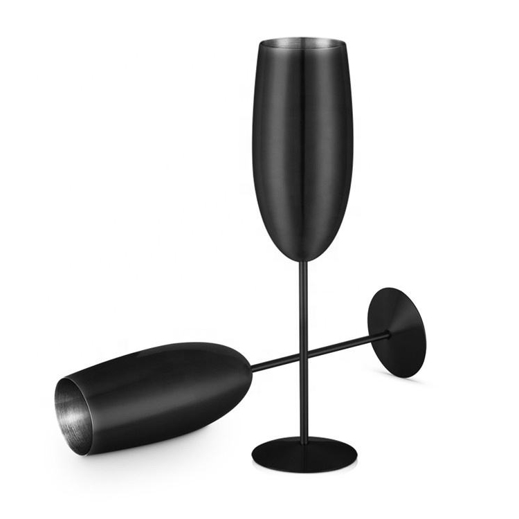 Stainless Steel Champagne Glasses