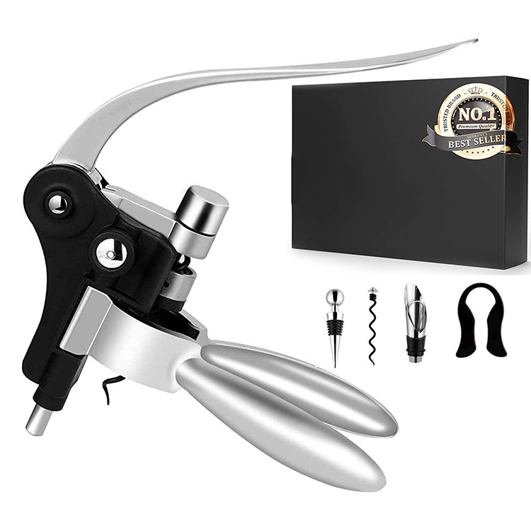 Silver Rabbit Wine Opener Set